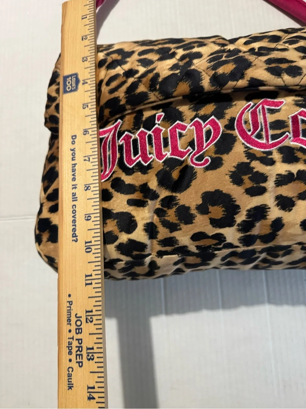 Juicy Couture leopard print Quilted Shoulder Bag decorative pillow BNWT